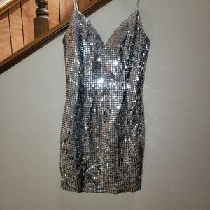 Silver Sequin Dress